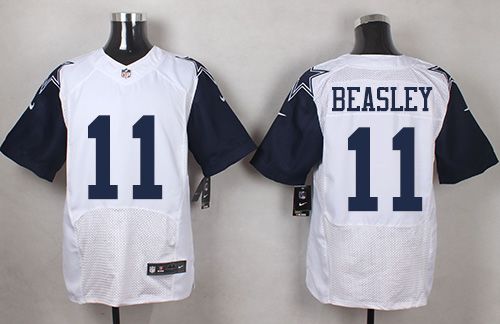 Nike Cowboys #11 Cole Beasley White Men's Stitched NFL Elite Rush Jersey - Click Image to Close